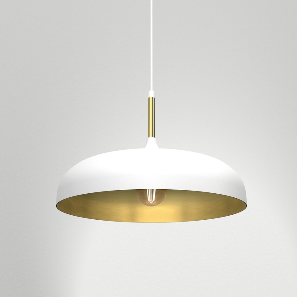 image 1 of Milagro Pendant Lamp Lincoln White 1xE27