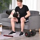 image 2 of HOMCOM 30kg Adjustable 2 IN 1 Barbell Dumbbells Weight Set for Body Fitness | Black | Black | Standard