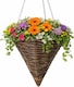 image 3 of Marco Paul 14'' Rattan Cone Hanging Basket
