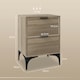 image 7 of HOMCOM Bedside Tables Set of 2 with 2 Drawers for Bedroom, Living Room, Black