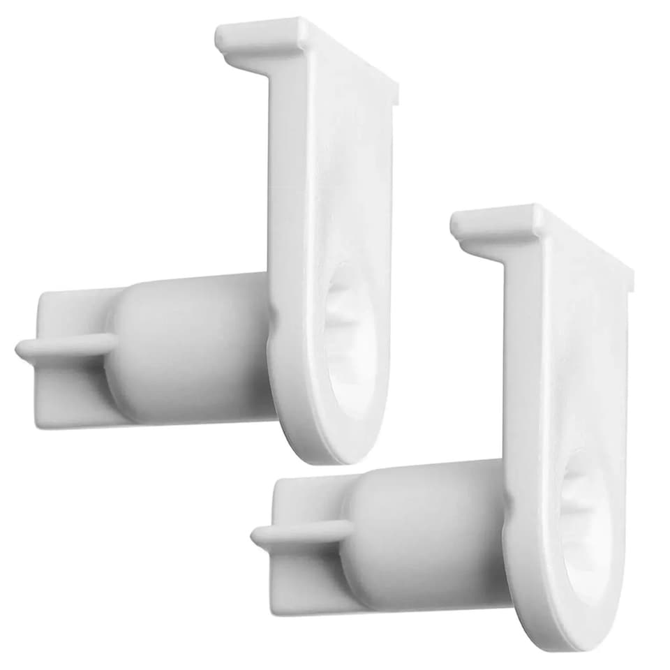 image 1 of SPARES2GO Door Hinge Support Socket for Bosch fits Neff Fridge Freezer (Pack of 2, White) White