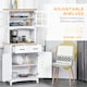 image 5 of HOMCOM Coastal Kitchen Cupboard Storage Cabinet w/ Drawer Microwave Counter
