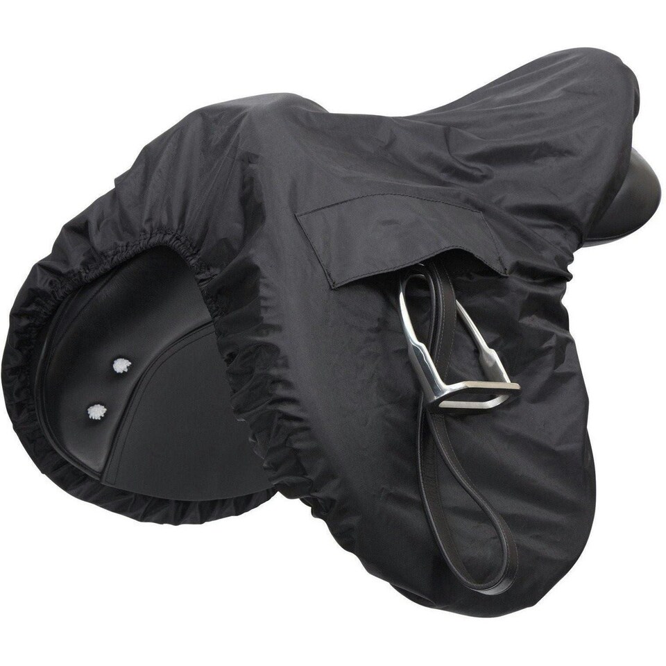 image 1 of Shires Waterproof Ride-On Saddle Cover Black | Size: One Size
Colour: Black