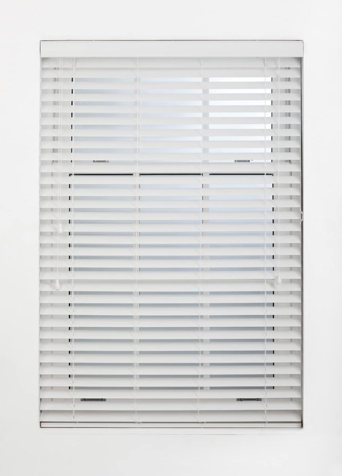 image 1 of Faux Wood Venetian Blind with String (W)190cm x (L)150cm
