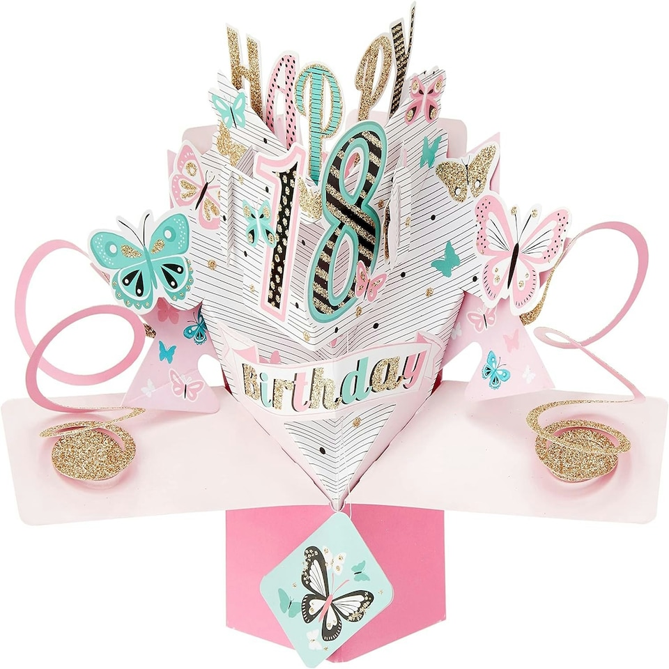 image 1 of Happy 18th Birthday 3D Pop-Up Greeting Card