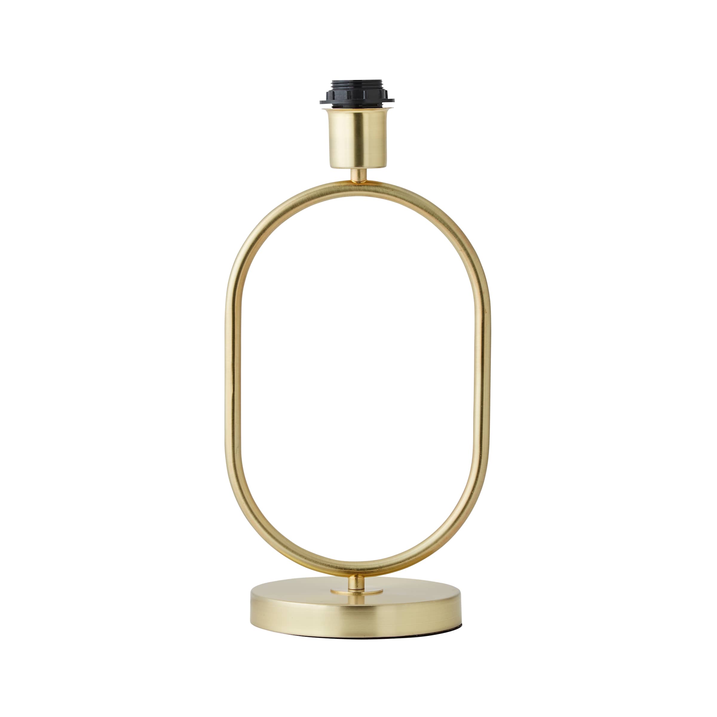 ValueLights Antonia Brushed Gold Metal Oval Table Lamp Base Only