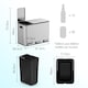 image 8 of 3 Compartment 45L Waste & Recycling Kitchen Bin (3 x 15L) | Silver | Stainless Steel | 45L