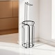image 1 of Showerdrape Dante Black Toilet Roll Holder & Spare Paper Holder Combination