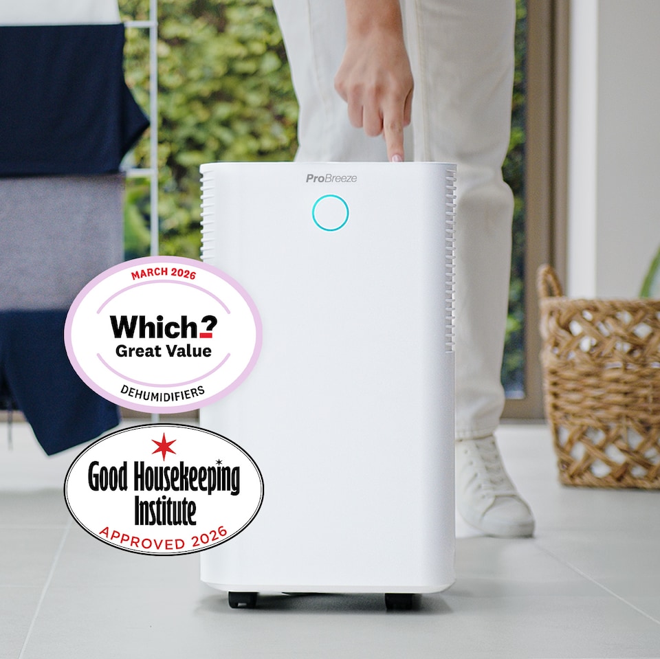 image 1 of Pro Breeze OmniDry 12L Quiet Dehumidifier with Max Extraction and Smart App Control
