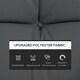 image 3 of Outsunny Outdoor Seat Cushions Back Cushion with 2 Pillows, Water Repellent Seat Pads for 3-Seater Chair, Swing, Sofa 