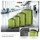 image 3 of Suitcase Set of 4 ABS Hard Shell Luggage Travel Trolley 4 Wheel Lightweight Telescopic Handle | Green | green | 1
