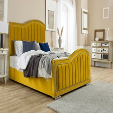 Kendrick Plush Superking Bed Frame - Mustard Gold