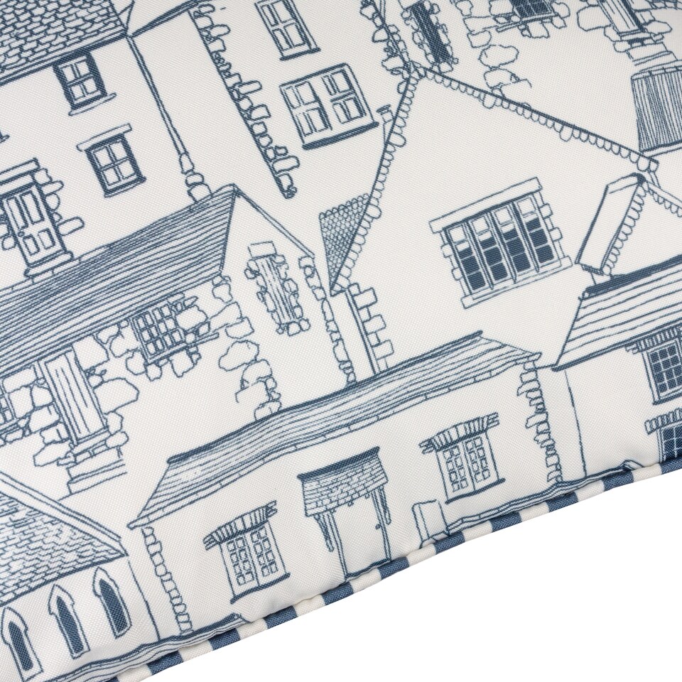 image 1 of Wylder Abersoch Town Outdoor Cushion | Blue | Sail Blue