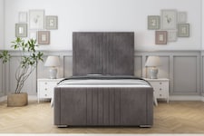 Sloomy Harrington Slate Naples Bed Frame With 50" Upholstered Headboard 3' Single