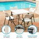 image 3 of Folding Table Lifetime White Squared Steel Plastic 86 x 86 x 74 cm