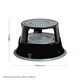 image 3 of Interiors by Premier 2-Tier Black Step Stool, Dual-Level Design With Anti-Slip Treads And Sturdy Frame, Compact, Foldable