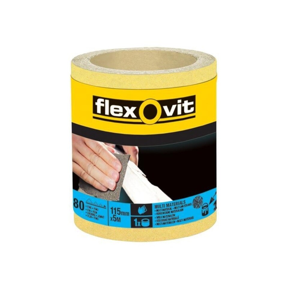 Flexovit High-performance Sanding Roll - Multi Colour - 115mm x 5m