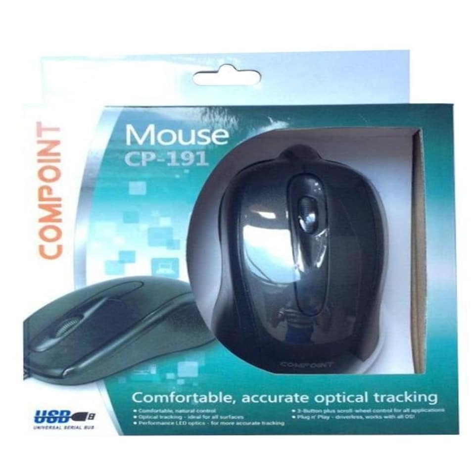 image 1 of COMPOINT - USB Optical Mouse Black