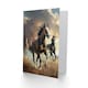 image 2 of Wild Horses Galloping Field Atmospheric Sunset Him Her Birthday Card