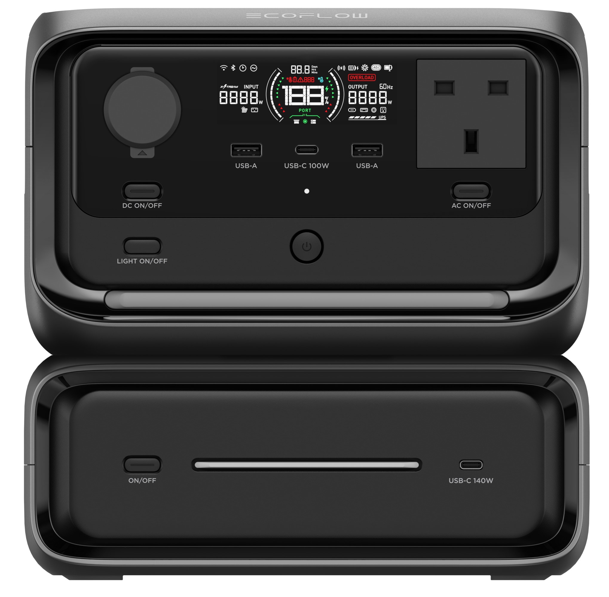 EcoFlow River 3 Max portable power station with 576wh capacity & 1200w max power output