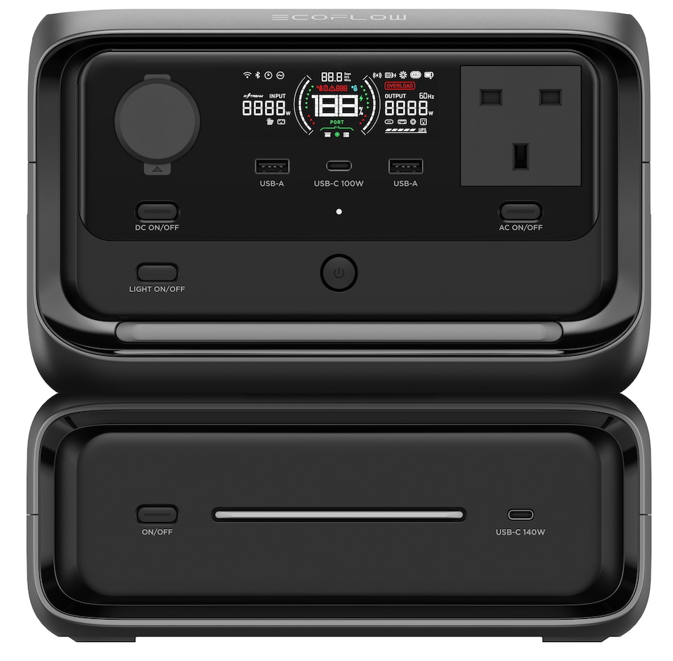 image 1 of EcoFlow River 3 Max portable power station with 576wh capacity & 1200w max power output
