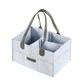 image 1 of Portable Felt Storage Caddy – Organiser for Baby Essentials with Multiple Compartments, Easy to Assemble and Carry, Ideal for Nappies, Creams, and Toys (Grey)