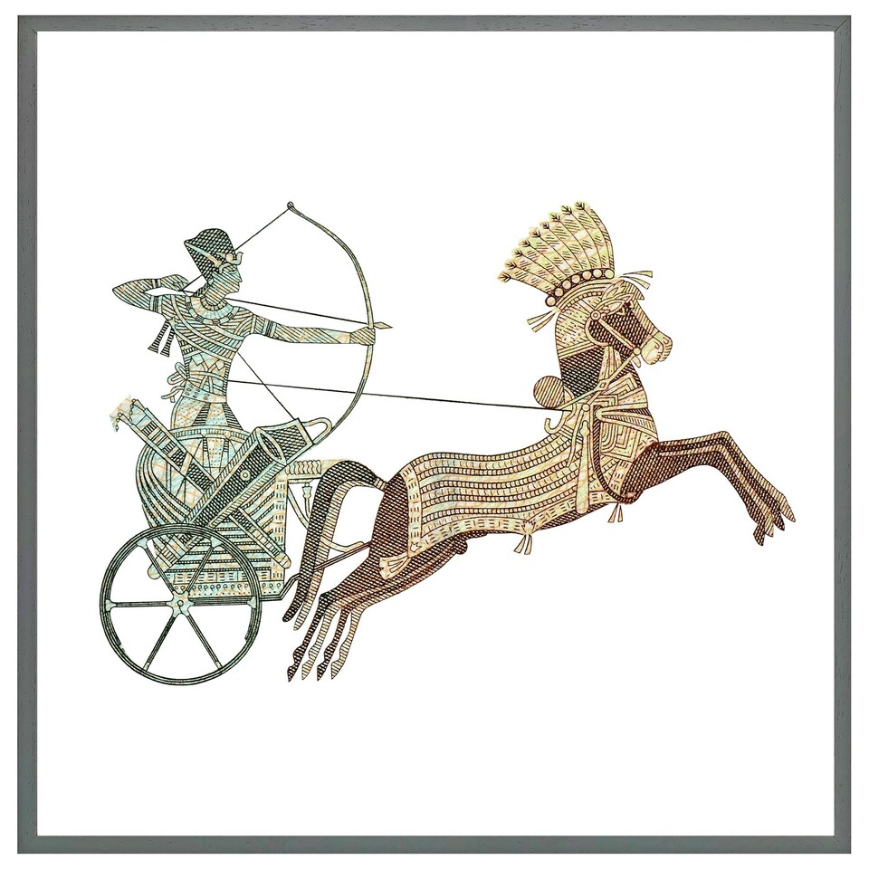 image 1 of Pharaoh on war chariot (Picture Frame) Brown | Oak | L
