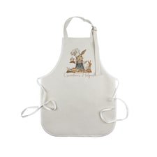 Bunny Rabbit Childrens Small Linen Apron - Grandma's Helper