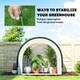image 8 of Outsunny Foldable Small Greenhouse, Mini Greenhouse with PE Base, Green | Green | Green