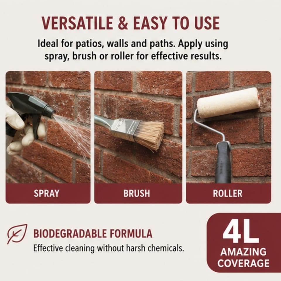 image 1 of Rustins Brick Salt Remover 4L Ready to Use Removes Salt & White Efflorescence
