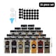 image 1 of Living and Home 24Pcs Glass Spice Jars with Metal Lids | Black