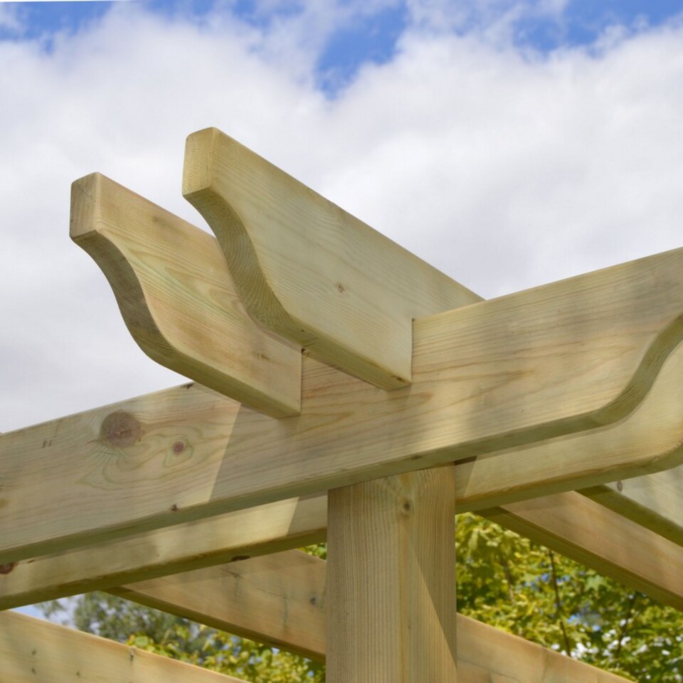 image 1 of Double Garden Pergola - Wood - L180 x W480 x H270 cm - Light Green
