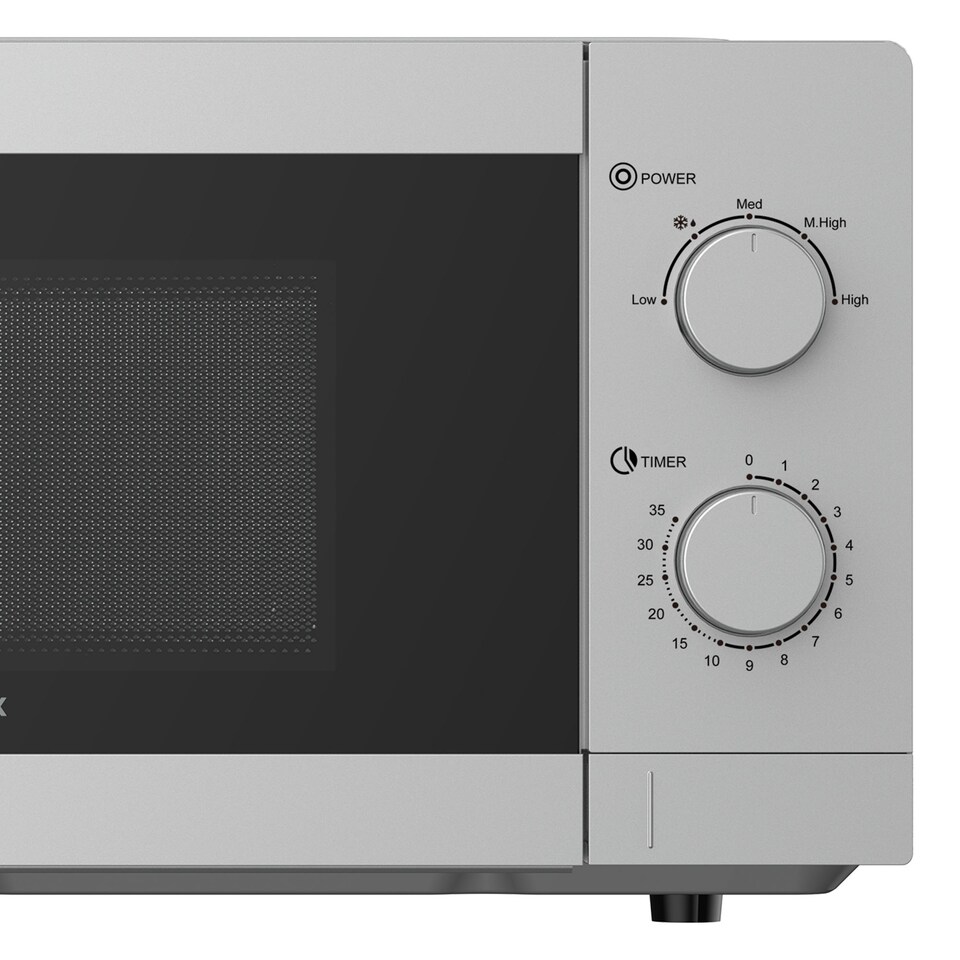 image 1 of Manual Microwave, 20 Litre, 5 Power Settings, 800W, Silver, IGMS08080S