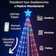 image 6 of Neo White Waterfall LED Outdoor Christmas Tree Light Cascading Star Tree with 5m Lead Multi Function Modes Garden & Patio 4ft 6ft 8ft 10ft Foot Feet | White | Multi White