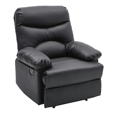 Living and Home Manual Faux Leather Recliner Armchair - Black