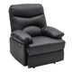 image 1 of Living and Home Manual Faux Leather Recliner Armchair - Black