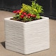 image 1 of 2 x Amalfi Square Multipurpose Home Garden Patio Stone Effect Flower Planters N/A