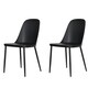 image 5 of Aspen White 80cm Square Dining Table with 2 Modern Plastic Duo Design Chairs - Compact Dining Set | Black | Black | 1
