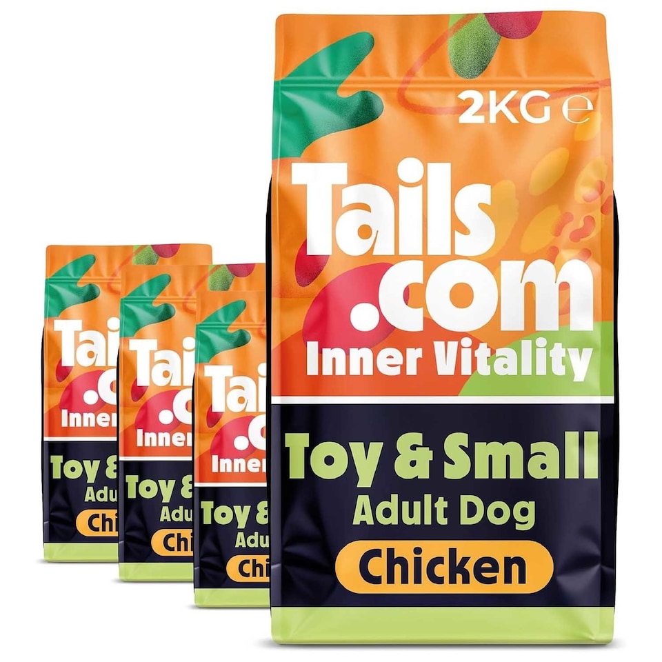 image 1 of Tails.com Inner Vitality Dry Dog Food Toy & Small Adult Chicken 4 x 2kg