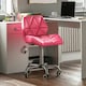 image 2 of Vida Designs Geo Office Chair Computer Desk Table Chair, Pink