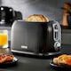 image 2 of GEEPAS 1.7L Digital Electric Kettle 2 Slice Bread Toaster & Microwave Kitchen Combo Set | Black