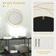 image 4 of HOMCOM Metal Wall Art 65cm Round Mirror for Living Room Dining Room Gold Tone