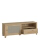 image 3 of Cestino 1 Door 1 Drawer TV Unit in Jackson Hickory Oak and Rattan Effect