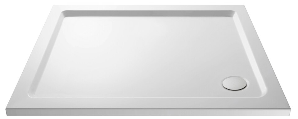 image 1 of Balterley Premium Rectangular Shower Tray - Durable Low Profile Stone Resin Base by Balterley | White | White | 1