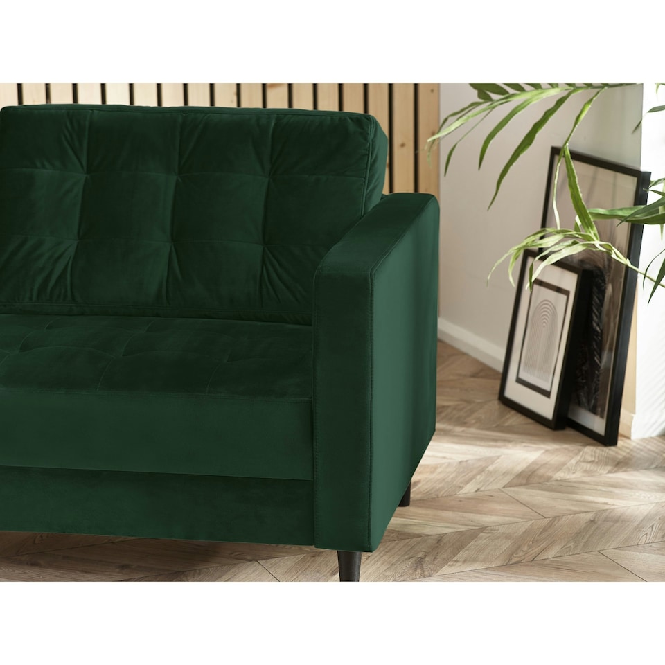 image 1 of Furniturebox Jolene 3 Seater Emerald Green Velvet Sofa