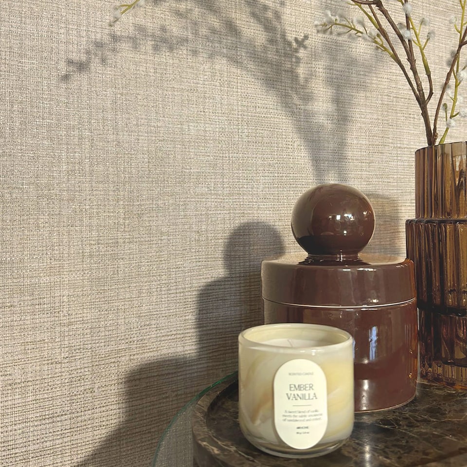 image 1 of Belgravia Decor Grasscloth Texture Beige