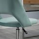image 8 of Vinsetto Modern Office Chair, Velvet-feel Fabric Desk Chair with Wheels, Comfy Armless Swivel Vanity Chair for Makeup, Nail Tech, Bedroom, Green