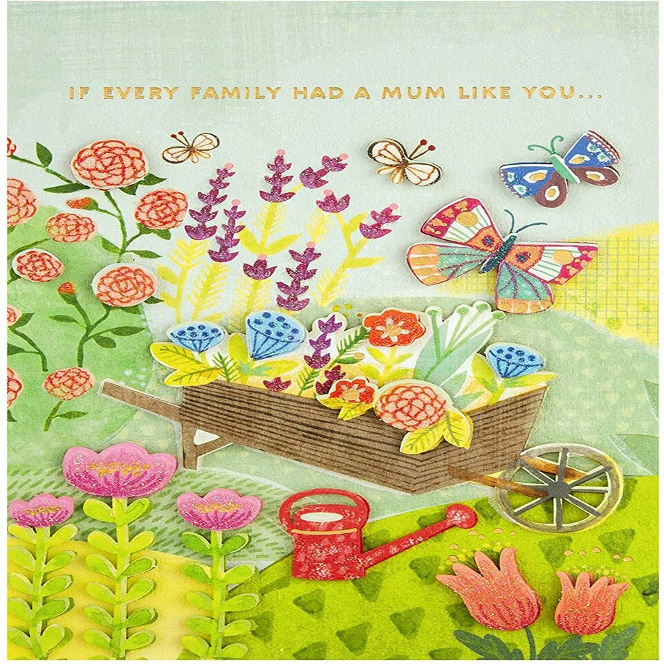 image 1 of 3D Effect Colourful Garden 'Signature' Collection Design Mother's Day Card