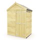 image 1 of 8 x 7 Feet Apex Security Shed - Double Door - Wood - L214 x W231 x H217 cm | Brown