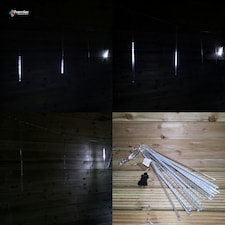 450 LED 7m 15 x 50cm Tubes Premier Snowing Effect Christmas Icicle Lights in Cool White